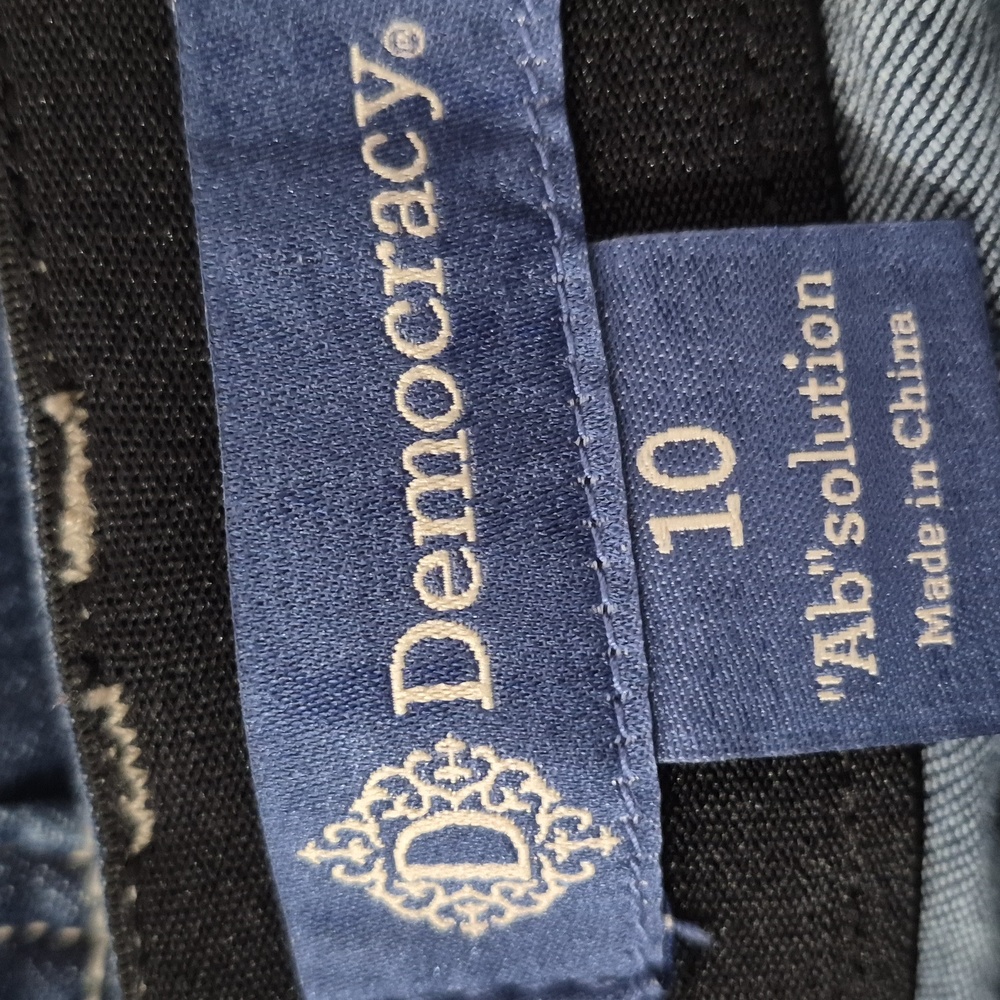 Democracy Ab solution Women Jeans Dark Wash Mid Rise Size 10 Ankle Stretch EUC - Picture 6 of 7